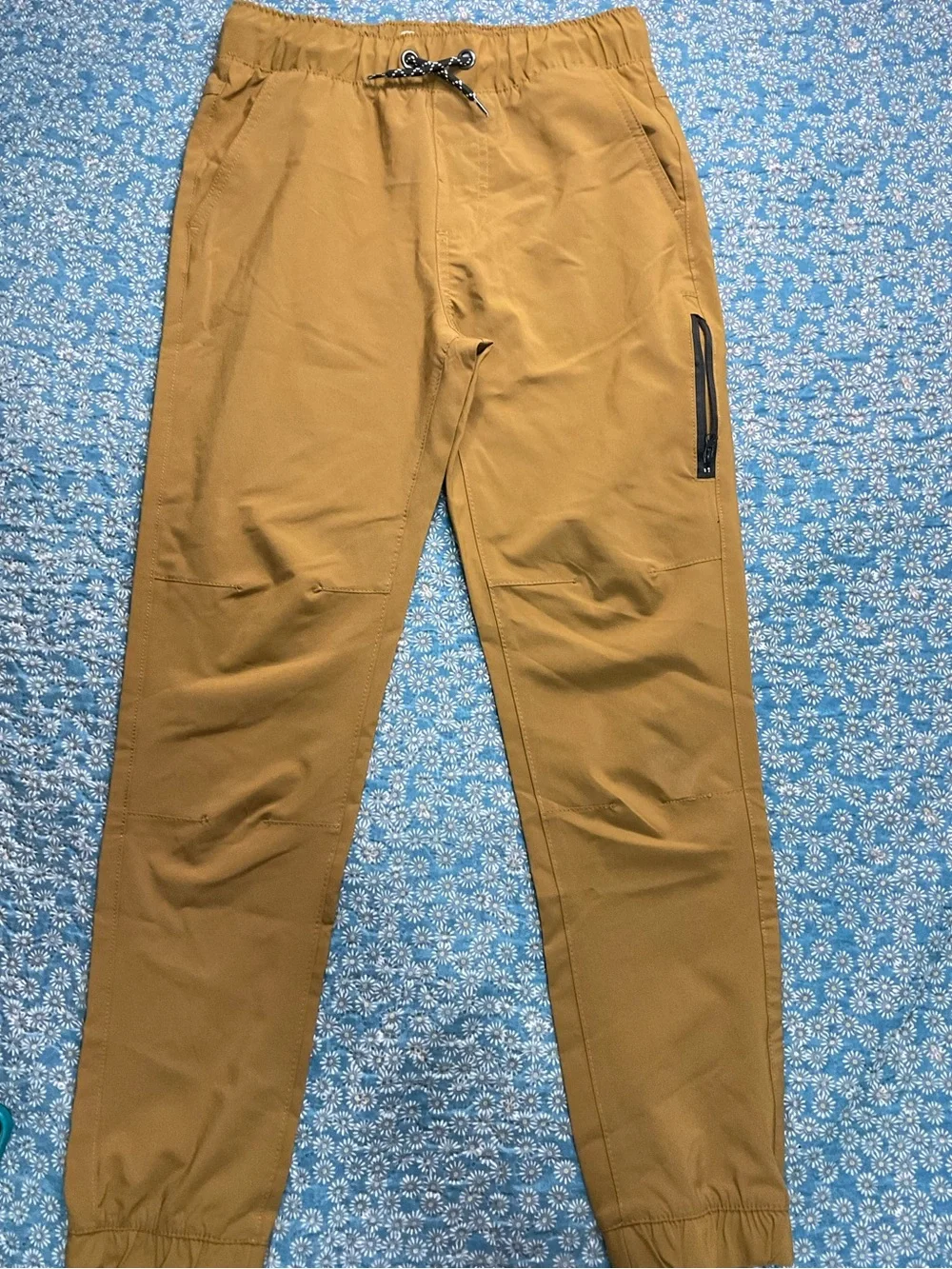 Weatherproof Tan Drawstring Jogger Pants
